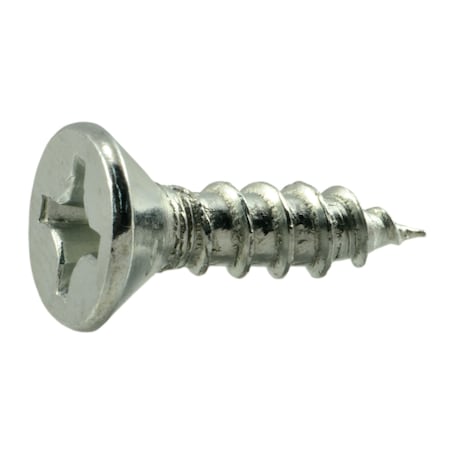 Midwest Fastener Wood Screw, #12, 3/4 in, Zinc Plated Steel Flat Head Phillips Drive, 100 PK 02590